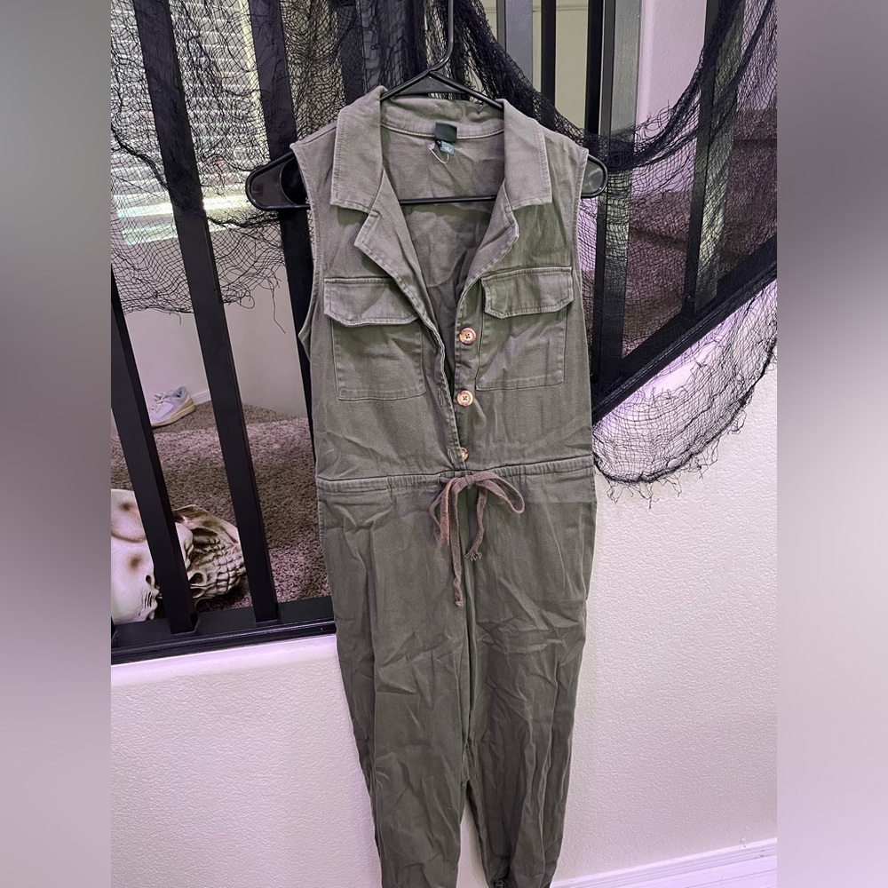 Army green jumpsuit